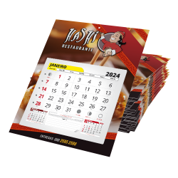 Calendário com bloco